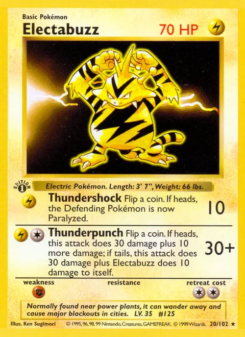 Electabuzz, a Pokémon card
