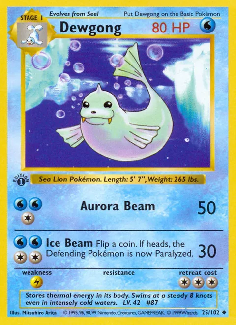 Dewgong, a Pokémon card
