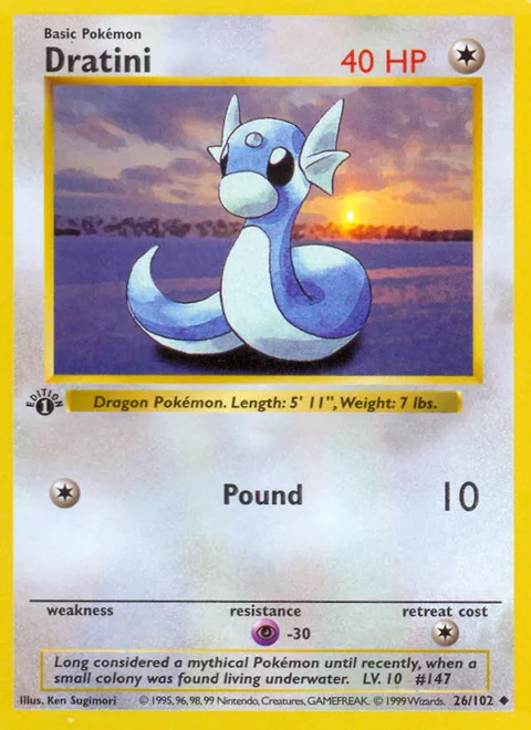 Dratini, a Pokémon card