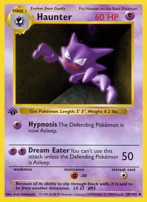 Haunter, a Pokémon card