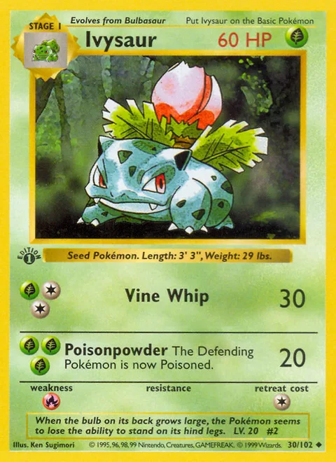 Ivysaur, a Pokémon card