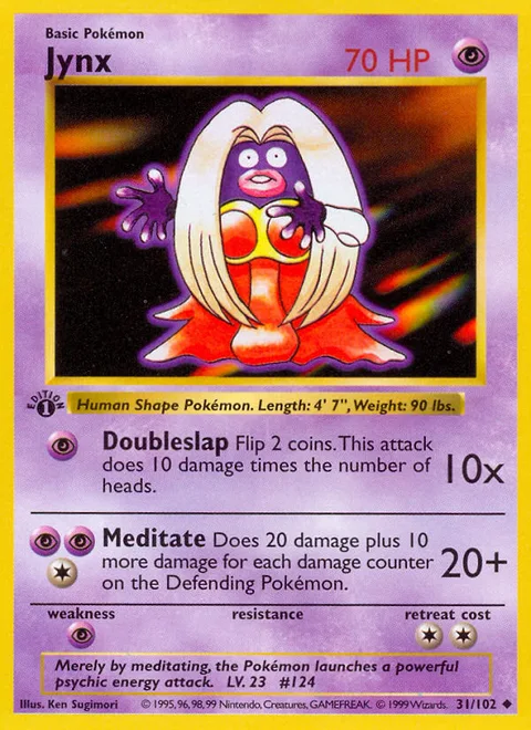 Jynx, a Pokémon card