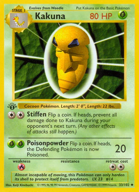 Kakuna, a Pokémon card