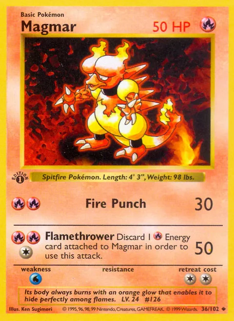 Magmar, a Pokémon card