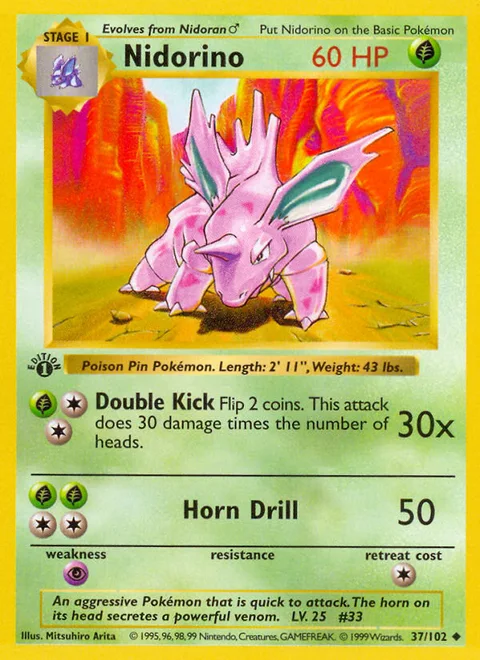 Nidorino, a Pokémon card