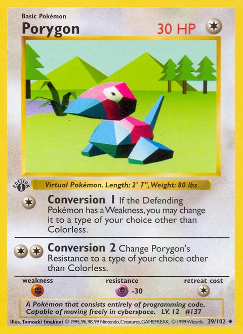 Porygon, a Pokémon card