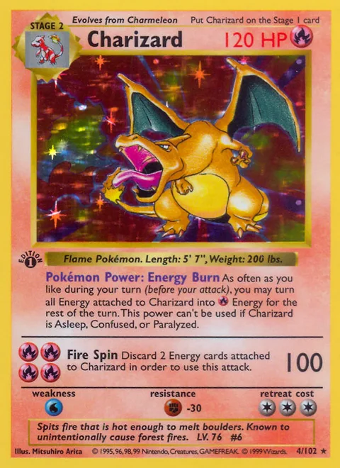 Charizard, a Pokémon card