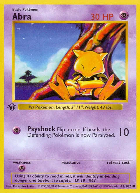 Abra, a Pokémon card