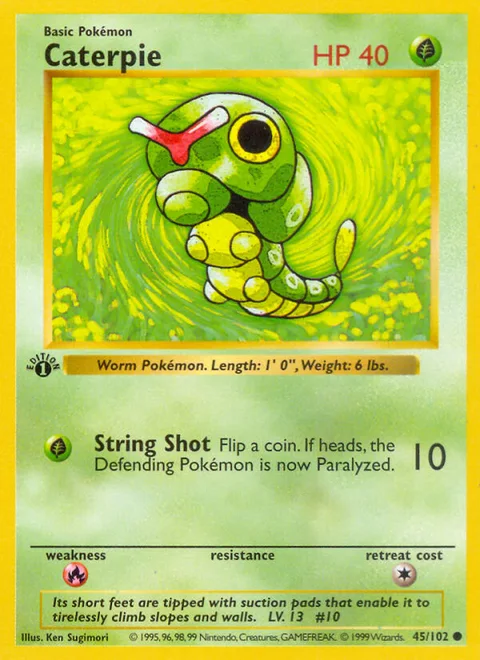 Caterpie, a Pokémon card