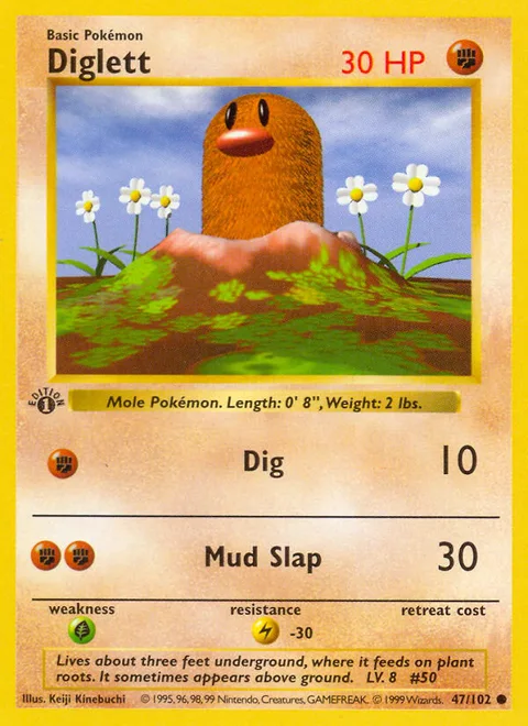 Diglett, a Pokémon card