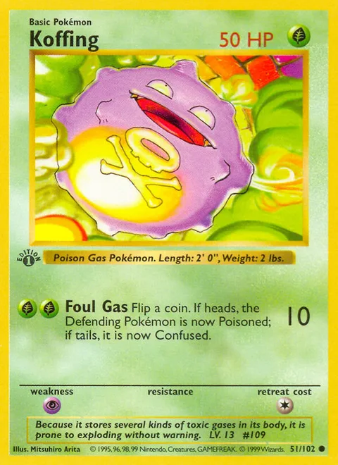 Koffing, a Pokémon card