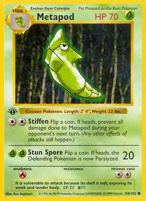 Metapod, a Pokémon card