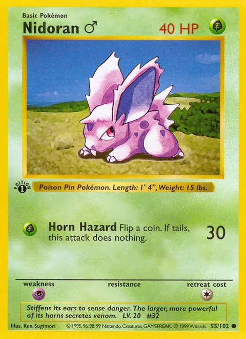 Nidoran ♂, a Pokémon card