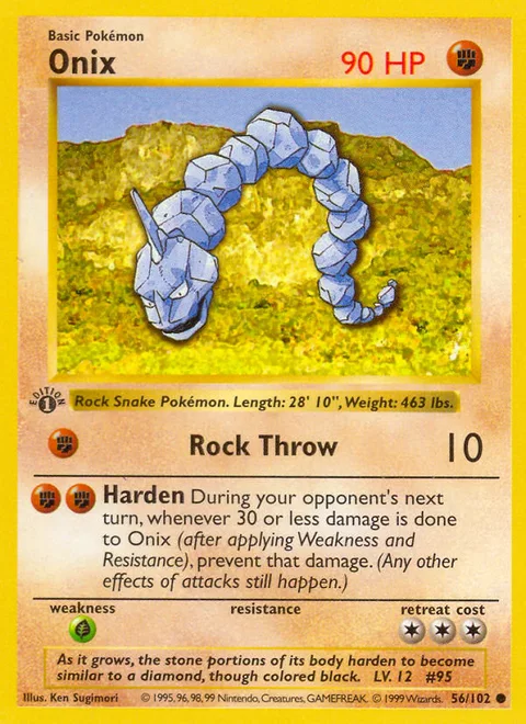 Onix, a Pokémon card