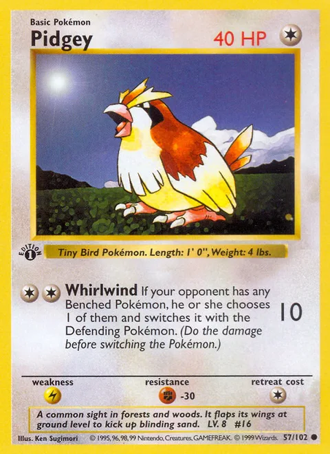 Pidgey, a Pokémon card