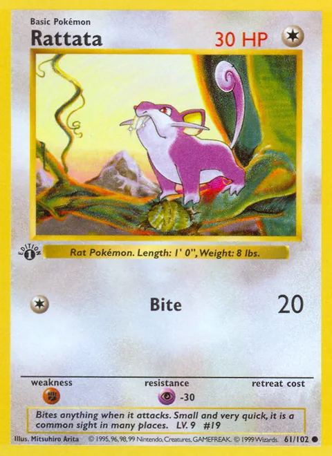 Rattata, a Pokémon card