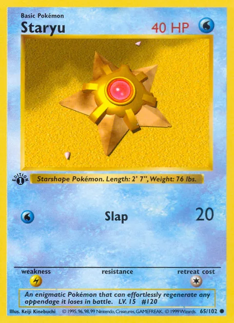 Staryu, a Pokémon card