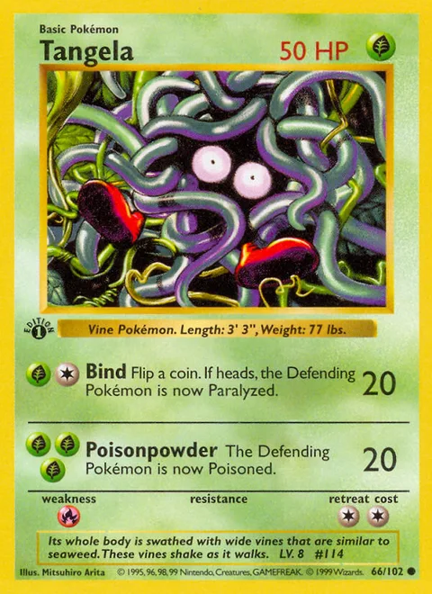 Tangela, a Pokémon card