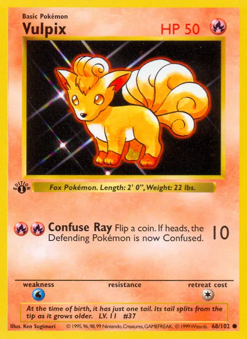 Vulpix, a Pokémon card