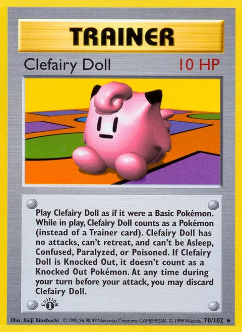 Clefairy Doll, a Pokémon card