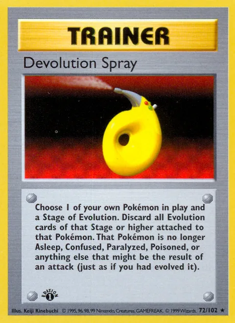 Devolution Spray, a Pokémon card