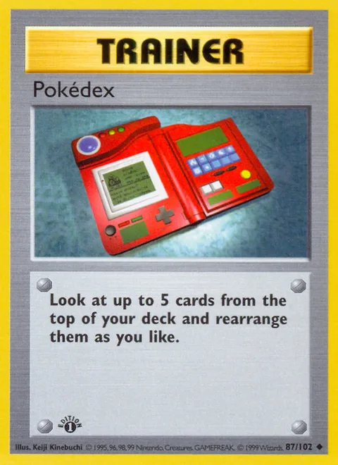 Pokédex, a Pokémon card