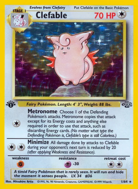 Clefable, a Pokémon card
