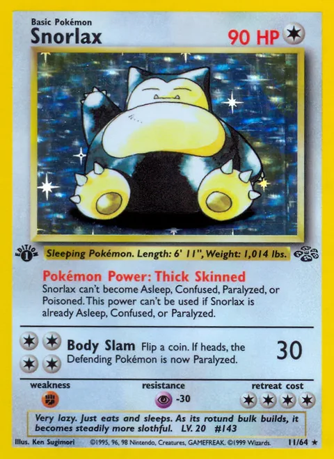 Snorlax, a Pokémon card