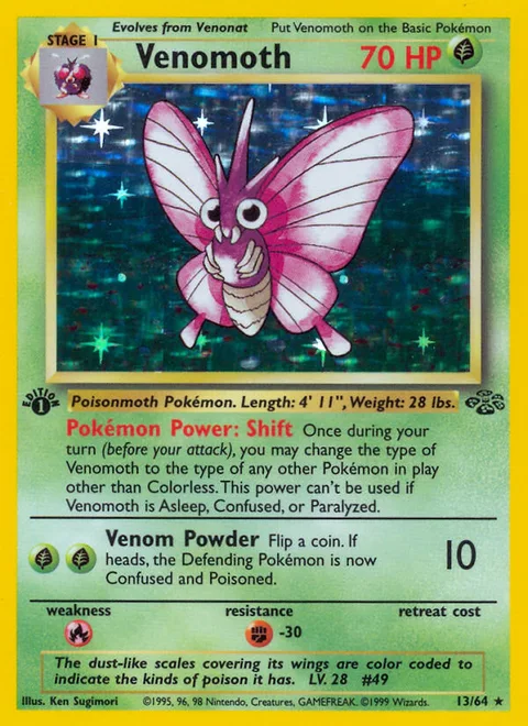 Venomoth, a Pokémon card