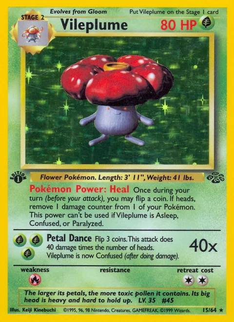Vileplume, a Pokémon card