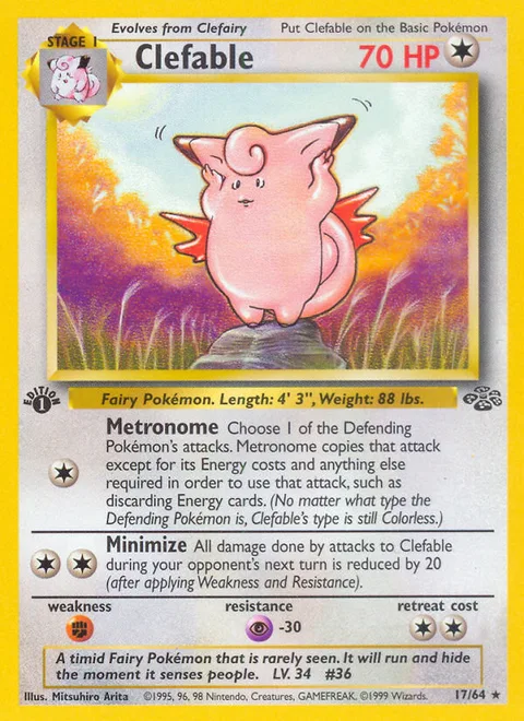Clefable, a Pokémon card