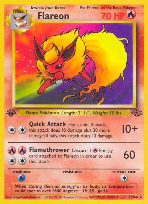 Flareon, a Pokémon card
