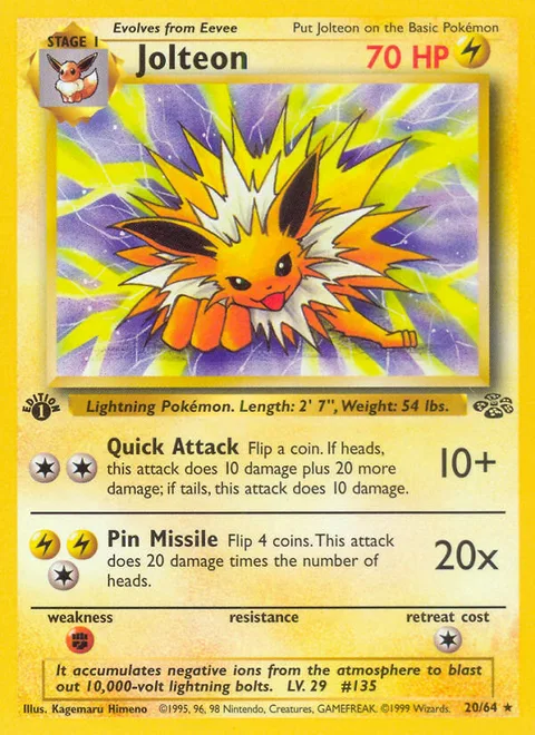 Jolteon, a Pokémon card