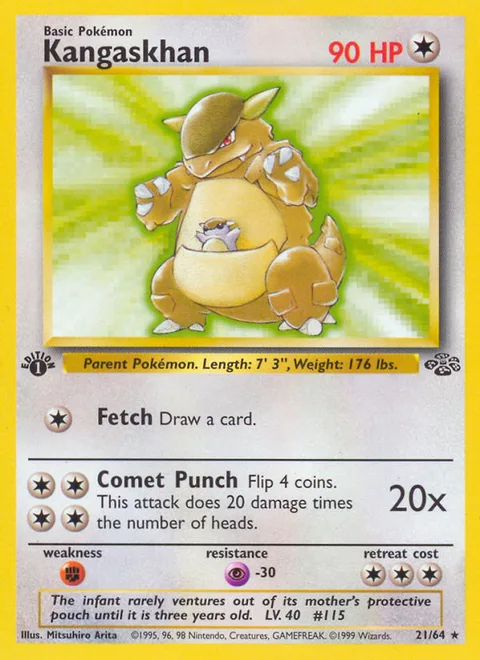 Kangaskhan, a Pokémon card
