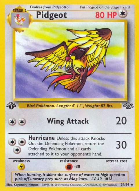 Pidgeot, a Pokémon card