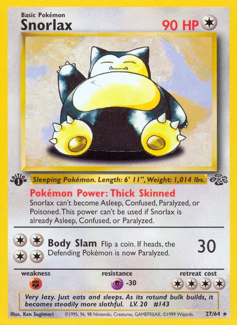 Snorlax, a Pokémon card