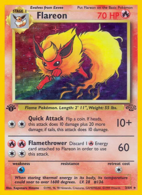 Flareon, a Pokémon card