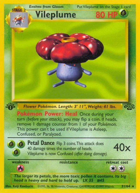 Vileplume, a Pokémon card