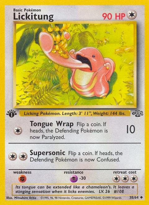 Lickitung, a Pokémon card