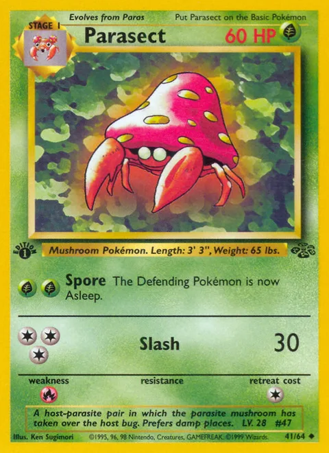 Parasect, a Pokémon card