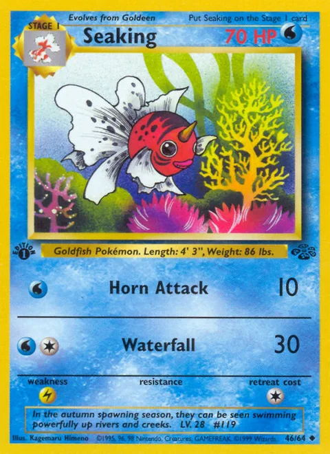 Seaking, a Pokémon card