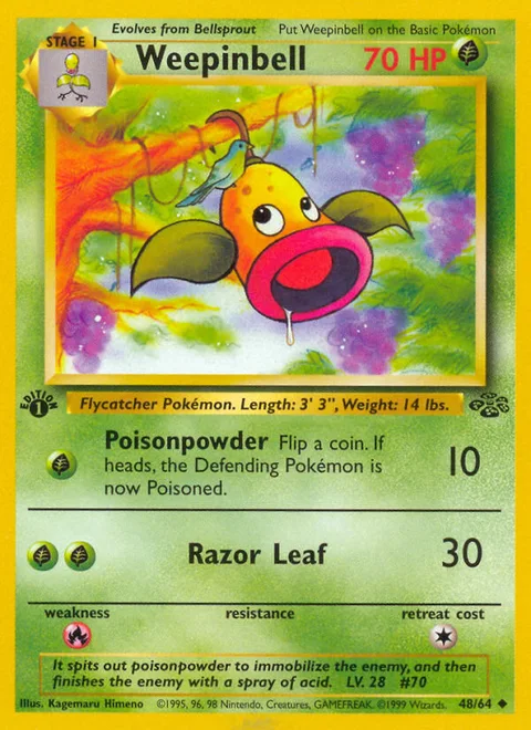 Weepinbell, a Pokémon card