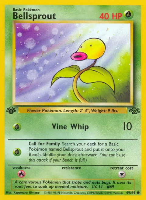Bellsprout, a Pokémon card