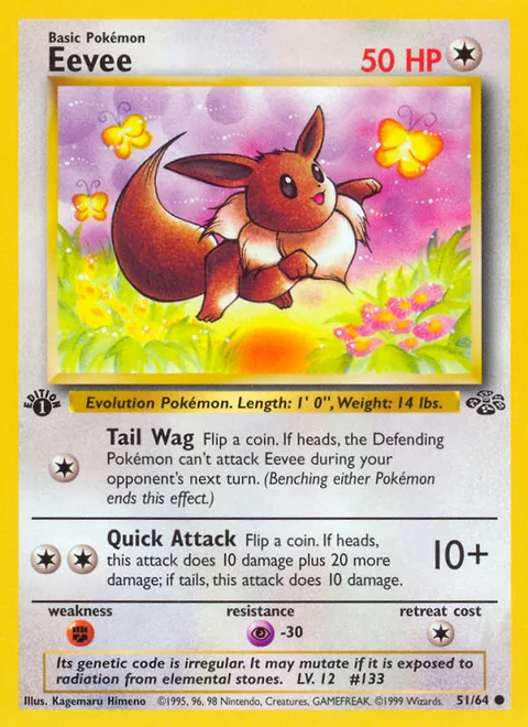 Eevee, a Pokémon card
