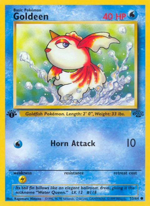 Goldeen, a Pokémon card