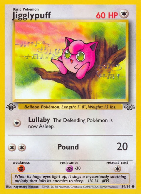 Jigglypuff, a Pokémon card