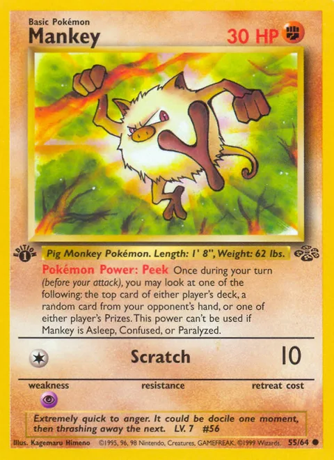Mankey, a Pokémon card