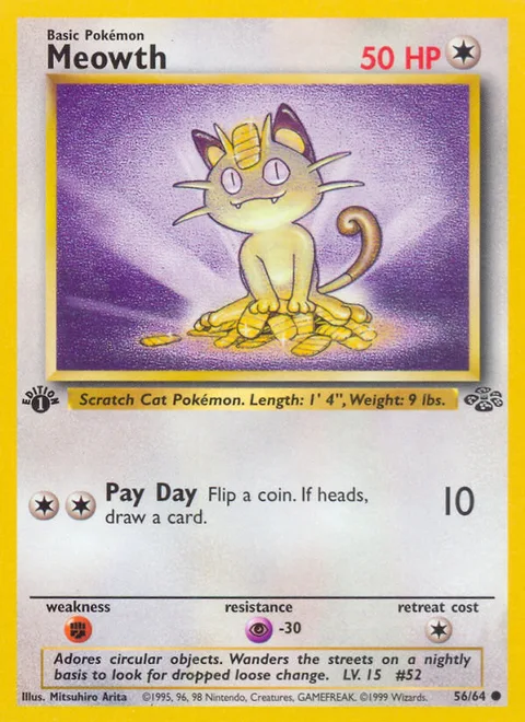 Meowth, a Pokémon card