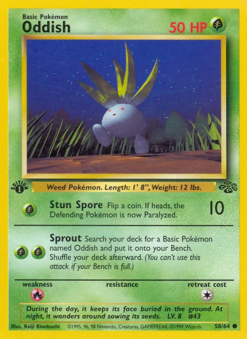 Oddish, a Pokémon card