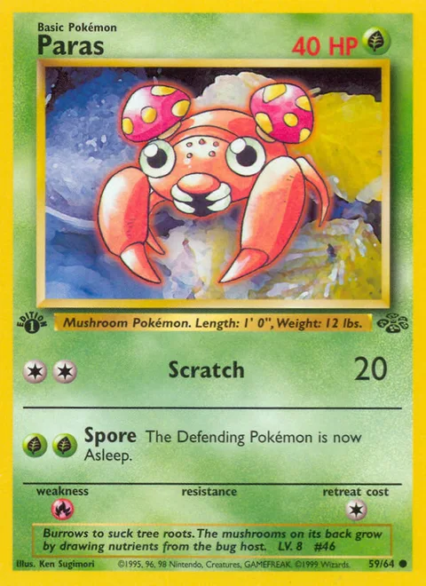 Paras, a Pokémon card